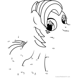Babs Seed My Little Pony Dot to Dot Worksheet