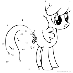 Cheerilee My Little Pony Dot to Dot Worksheet