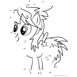 Cloud Chaser My Little Pony Dot to Dot Worksheet