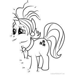 Cookie Crumbles My Little Pony Dot to Dot Worksheet