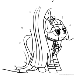 Countess Coloratura My Little Pony Dot to Dot Worksheet