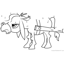 Cranky Doodle Donkey My Little Pony Dot to Dot Worksheet