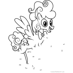 Fluffy Clouds My Little Pony Dot to Dot Worksheet