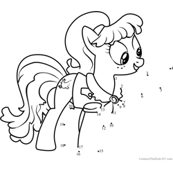 Ms Peachbottom My Little Pony Dot to Dot Worksheet