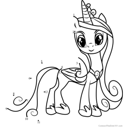 Princess Cadance My Little Pony Dot to Dot Worksheet