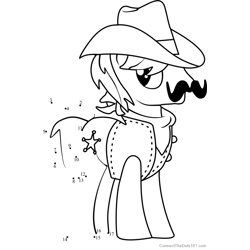 Sheriff Silverstar My Little Pony Dot to Dot Worksheet