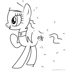 Spa Ponies Lotus Blossom My Little Pony Dot to Dot Worksheet