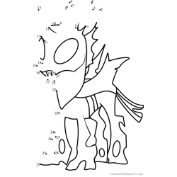 Thorax Mature My Little Pony Dot to Dot Worksheet