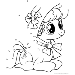 Young Auntie Applesauce My Little Pony Dot to Dot Worksheet