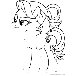Young Spoiled Rich My Little Pony Dot to Dot Worksheet