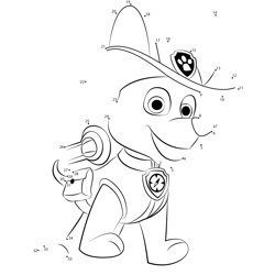 Tracker PAW Patrol Dot to Dot Worksheet