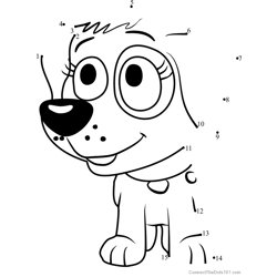 Checkers Pound Puppies Dot to Dot Worksheet