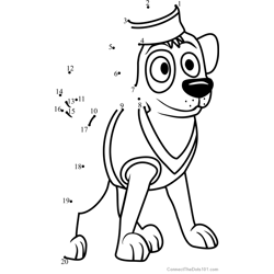 Chuckles Pound Puppies Dot to Dot Worksheet