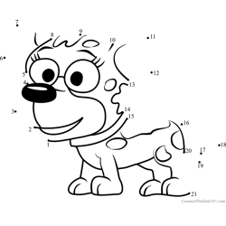 Pooches Pound Puppies Dot to Dot Worksheet