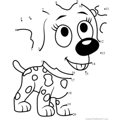 Roxie Pound Puppies Dot to Dot Worksheet