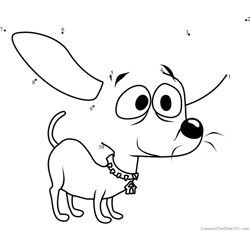 Squirt the Chihuahua Pound Puppies Dot to Dot Worksheet