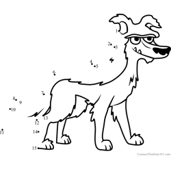 Woof-Bark-Tooth Pound Puppies Dot to Dot Worksheet