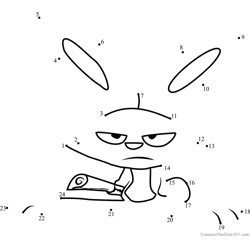 Rabbit is Mad Dot to Dot Worksheet