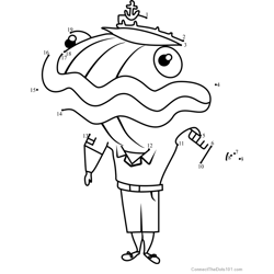 Captain Clam from Stoked Dot to Dot Worksheet