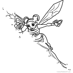Bumblebee Teen Titans Go Dot to Dot Worksheet