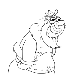 Dusty Claus The Ren & Stimpy Show Dot to Dot Worksheet