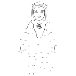 Invisible Woman The Super Hero Squad Show Dot to Dot Worksheet