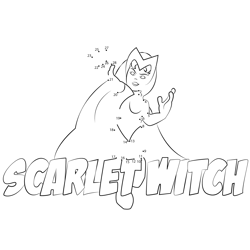 Scarlet Witch The Super Hero Squad Show Dot to Dot Worksheet