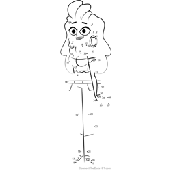 Anne Maria from Total Drama Dot to Dot Worksheet