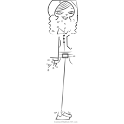 Cloie from Total Drama Island Dot to Dot Worksheet