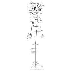 Stephanie from Total Drama Dot to Dot Worksheet