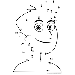 Chris Kratt Face Dot to Dot Worksheet
