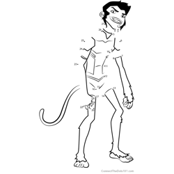 Beast Boy from Young Justice Dot to Dot Worksheet