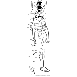 Blue Beetle from Young Justice Dot to Dot Worksheet