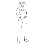 Wonder Girl from Young Justice Dot to Dot Worksheet