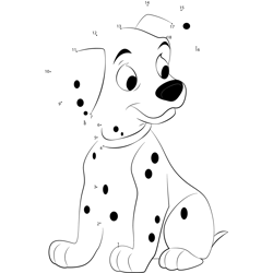 Beautiful Dog Dot to Dot Worksheet