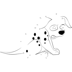 Dog Hurt Dot to Dot Worksheet