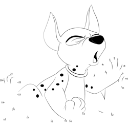 Hungry Dog Dot to Dot Worksheet