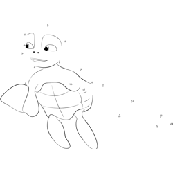 Happy Turtle Dot to Dot Worksheet