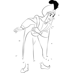 Aladdin Bow Dot to Dot Worksheet