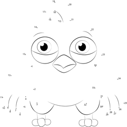 Angry Bird 13 Dot to Dot Worksheet