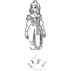 Azula from Avatar The Last Airbender Dot to Dot Worksheet