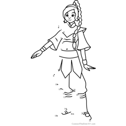 Ty Lee from Avatar The Last Airbender Dot to Dot Worksheet