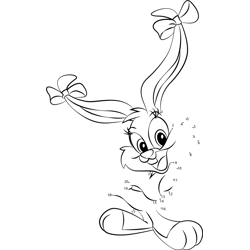 Joyful Bugs Bunny Dot to Dot Worksheet