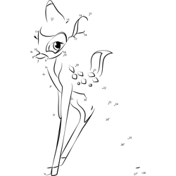 Princess Feline Dot to Dot Worksheet