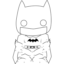 Angry Chibi Batman Dot to Dot Worksheet