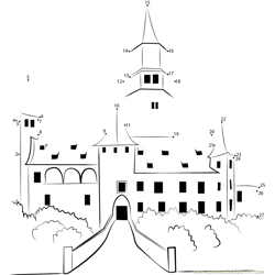 Bouzov Castle Dot to Dot Worksheet
