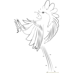 Chickadee with Wings Open Dot to Dot Worksheet