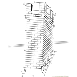 Chimney Rebuild Dot to Dot Worksheet
