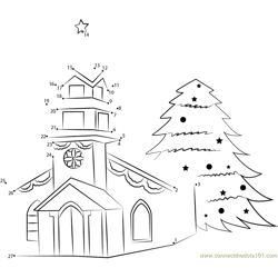 Christmas Decorating Home Dot to Dot Worksheet