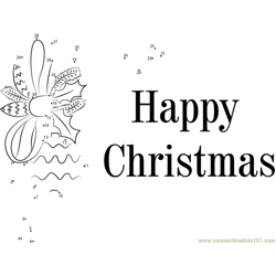 Happy Christmas Greetings Card Dot to Dot Worksheet